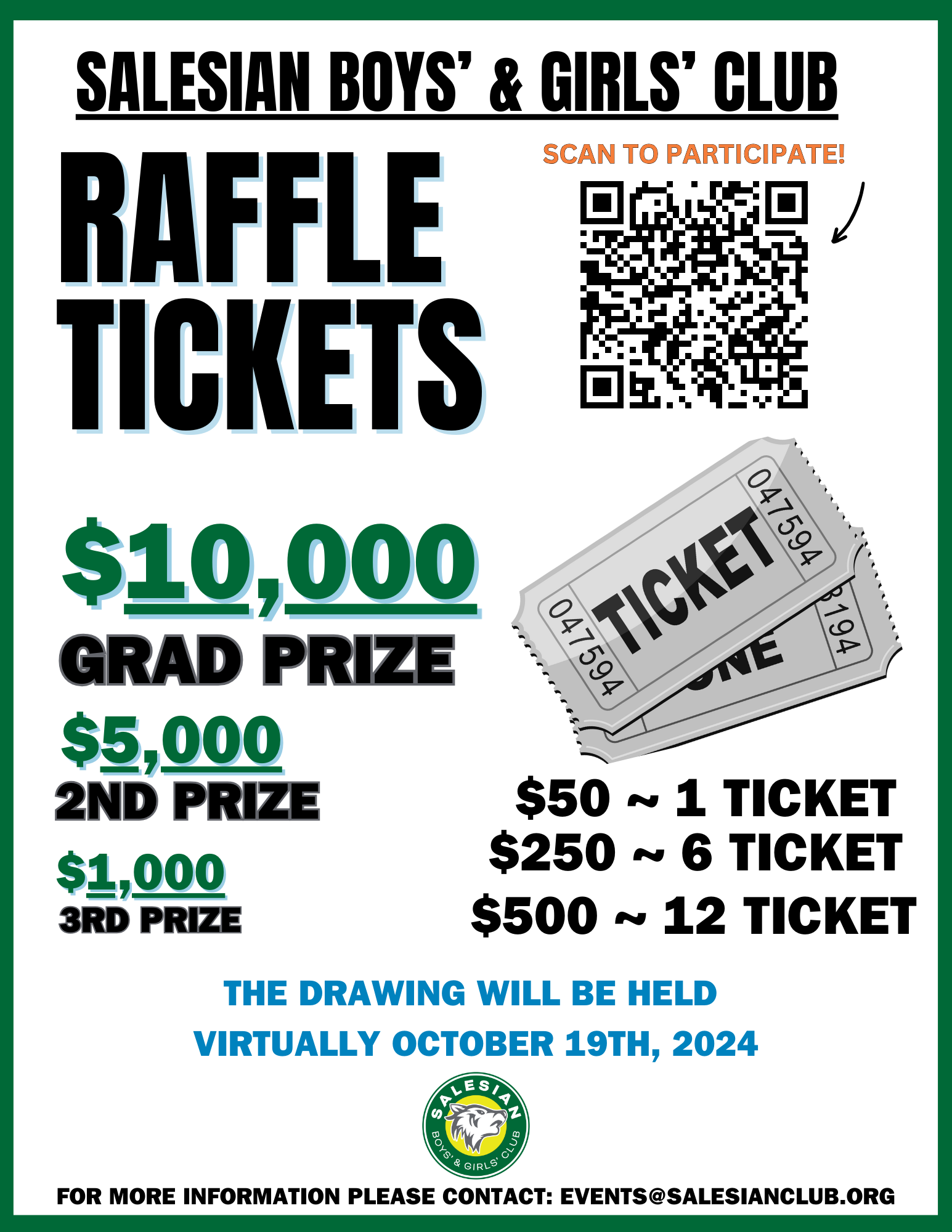 This is the FINAL week to purchase your Raffle tickets!